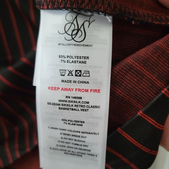 SikSilk Retro Classic Basketball Vest tank Size XS - Picture 6 of 14